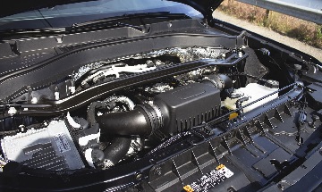 Engine appearance of the 2021 Ford Explorer available at Johnson City Ford