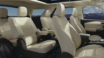 Interior appearance of the 2021 Ford Explorer available at Johnson City Ford