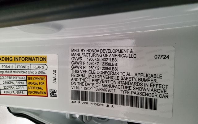 2024 Honda Accord EX
