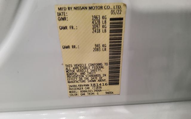 2022 Nissan Altima 2.5 S