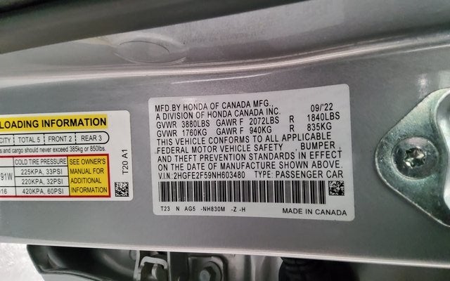 2022 Honda Civic Sport