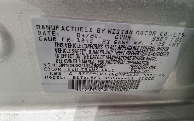 2024 Nissan Versa 1.6 S