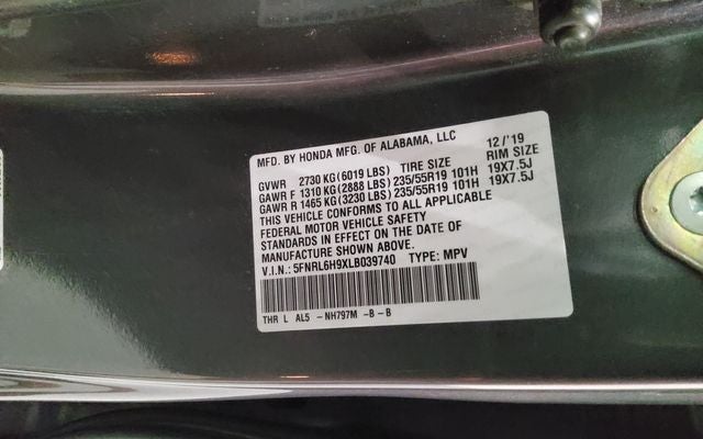 2020 Honda Odyssey Elite