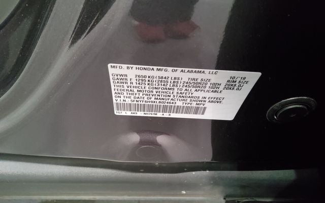 2020 Honda Pilot Touring 8 Passenger