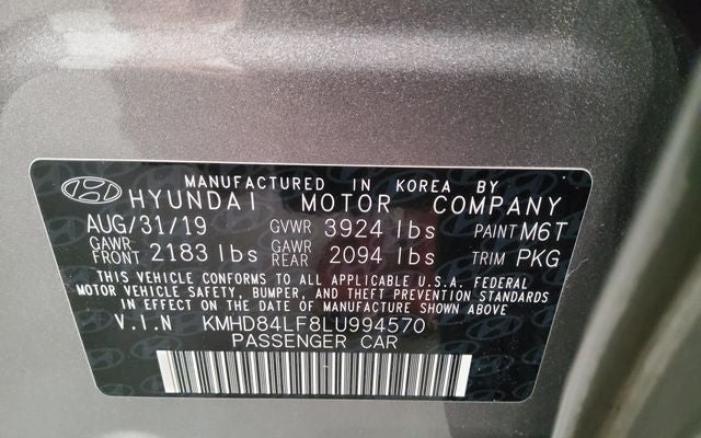 2020 Hyundai Elantra Value Edition