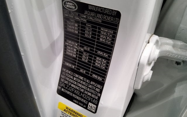 2020 Land Rover Range Rover Evoque S