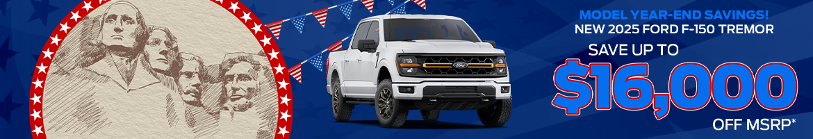 Save up to $16,000 on a 2025 Ford F-150 Tremor in Johnson City, TN